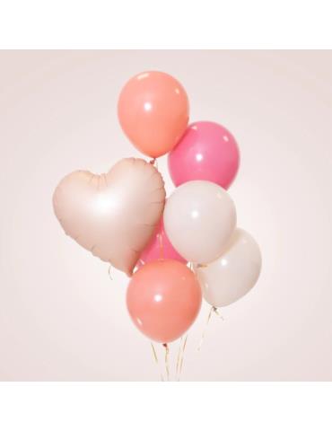 1 Balon foliowy Serce karmelowy 142233 jasny brąz matowy 45cm