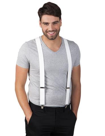 Szelki Białe Męskie 00591 Lata XX-te Prohibicja Al Capone