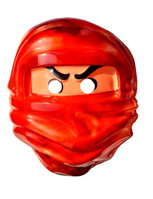 Maska Ninja LUDZIK CZERWONY PVC PM066