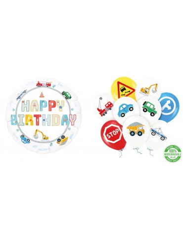 Zestaw Urodzinowy Balonów Auta