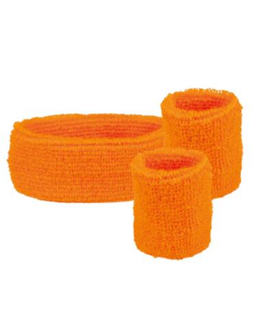 Zestaw opasek frotek Pomarańczowy 01896 Disco fitness PRL Lata 80-te