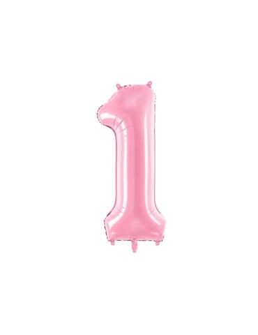 Balon foliowy Cyfra ""1"", 86cm, różowy FB1P-1-081