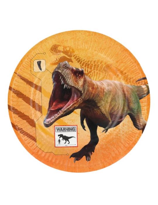 1 Talerzyki Dinozaury T- Rex 23cm 50606 8szt. Jurassic Park Jurassic World