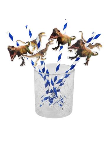 1 Słomki Dinozaury T- Rex 6szt. 50610 Jurassic Park Jurassic World