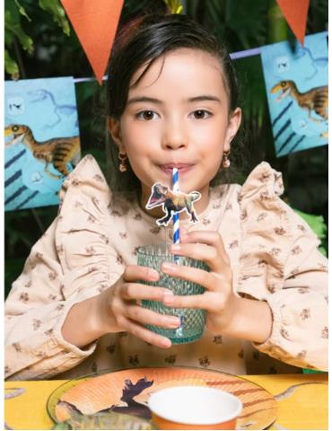 1 Słomki Dinozaury T- Rex 6szt. 50610 Jurassic Park Jurassic World