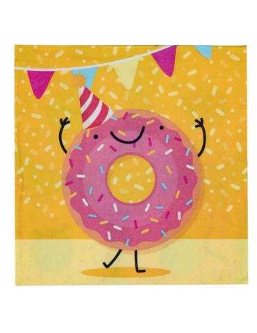 1 Serwetki Donut Kolorowy Pączek 50308 20szt 33x33cm