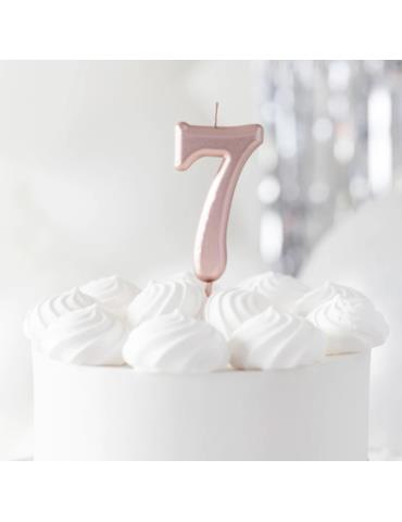 1 Świeczka Cyfra 7 Różowe Złoto 420258 rose gold urodzinowa