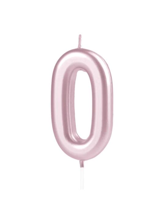 1 Świeczka Cyfra 0 Różowe Złoto 420251 rose gold urodziny rocznica