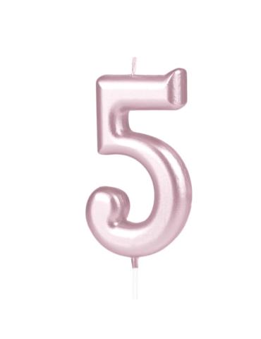 1 Świeczka Cyfra 5 Różowe Złoto 420256 rose gold urodzinowa