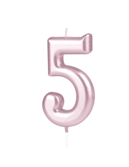 1 Świeczka Cyfra 5 Różowe Złoto 420256 rose gold urodzinowa