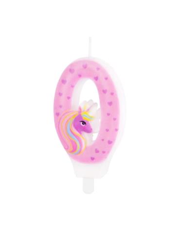 1 Świeczka Cyfra 0 Jednorożec 138007 urodzinowa unicorn