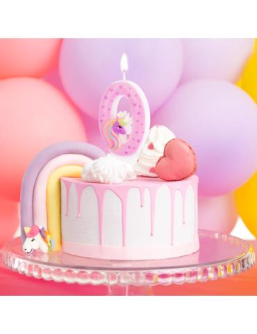1 Świeczka Cyfra 0 Jednorożec 138007 urodzinowa unicorn
