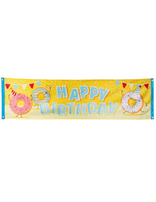 1 Baner Happy Birthday Donut 50304 Kolorowy Pączek 50x180cm