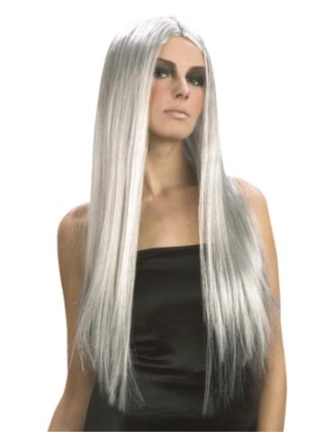 Peruka Długa Siwa Czarownicy 86082