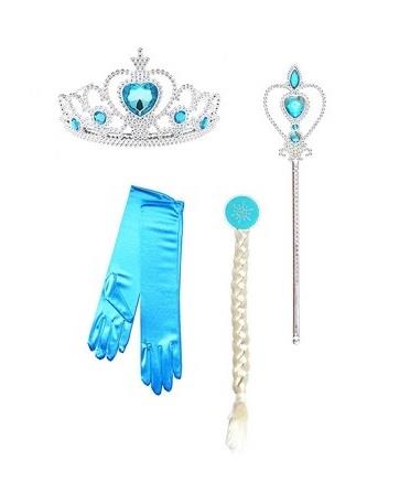 Zestaw Eliza z rękawiczkami AK019BZ Diadem + różdżka + warkocz + rękawiczki