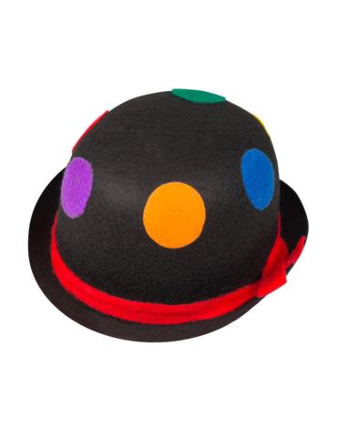 1 Melonik Klauna Czarny w kropki 04006