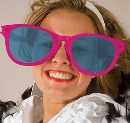 Okulary Jumbo Różowe Klauna 16502BZ XXL