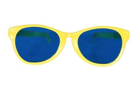 Okulary Jumbo Źółte Klauna 16502BZ XXL