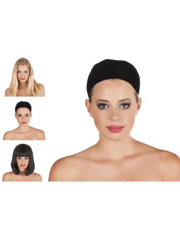Czepek pod perukę czarny 85978