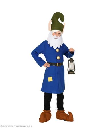 1 Strój Krasnoludek 134/140 10627W Gnom Skrzat Krasnal Elf Niebieski