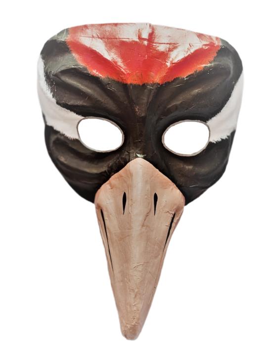 1 Maska Ręcznie Robiona Żuraw