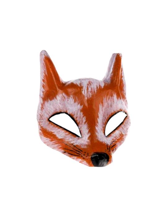 Maska Ręcznie Robiona Lis Półmaska BZ