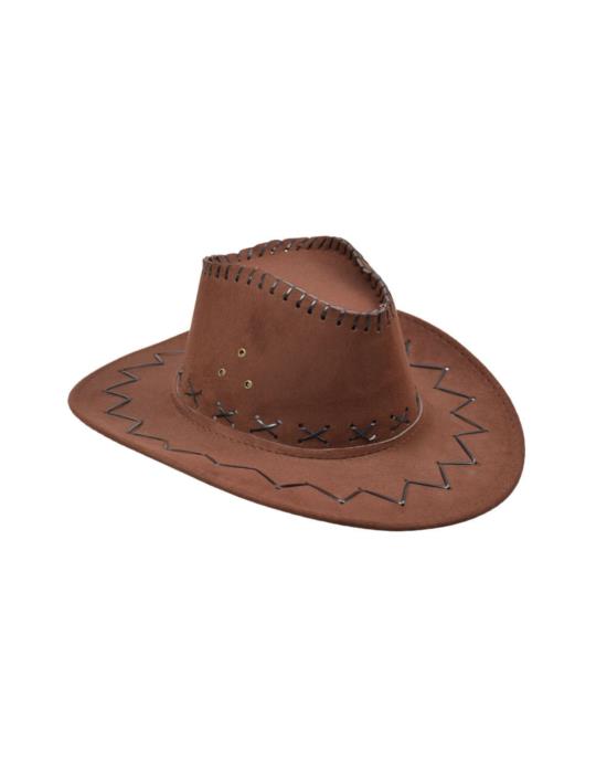 Kapelusz Kowbojski Welur Brązowy CC099B
