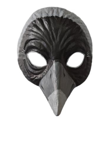 Maska Ręcznie Robiona Kawka MR01 BZ Maska Kawki