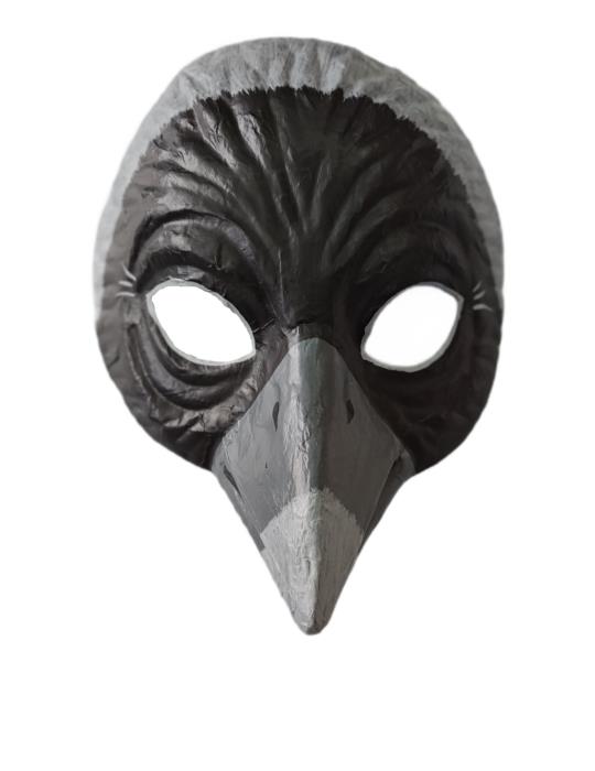 Maska Ręcznie Robiona Kawka MR01 BZ Maska Kawki