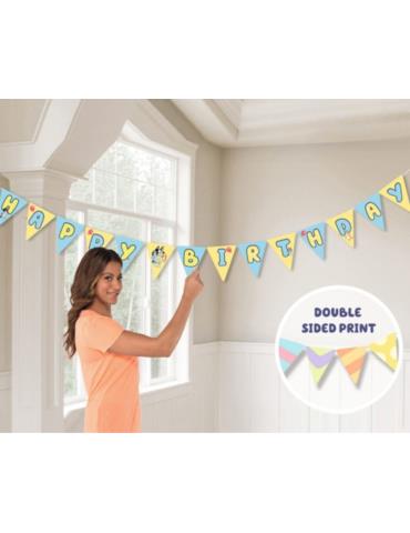 1 Girlanda Flagi Bluey 450cm 9915384 Happy Birthday dwustronna