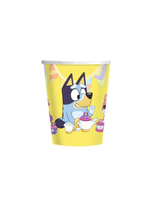 1 Kubeczki urodzinowe Bluey 9915381 8szt. 266ml