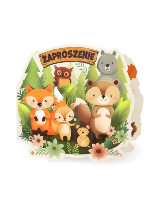 1 Zaproszenia Leśni przyjaciele 149744 6szt