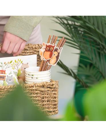 1 Słomki Leśni przyjaciele 6szt 149829 papierowe