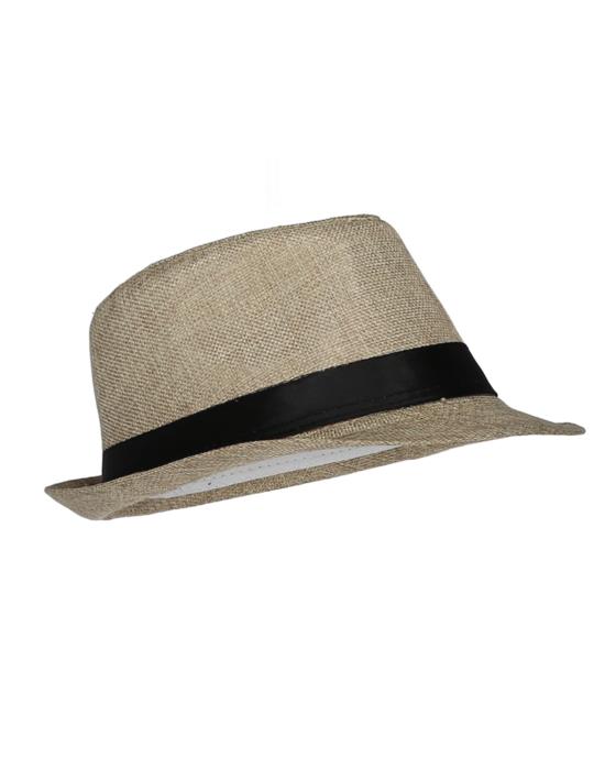 Kapelusz Hawana Lniany Beż Y0045 Al Capone Prohibicja