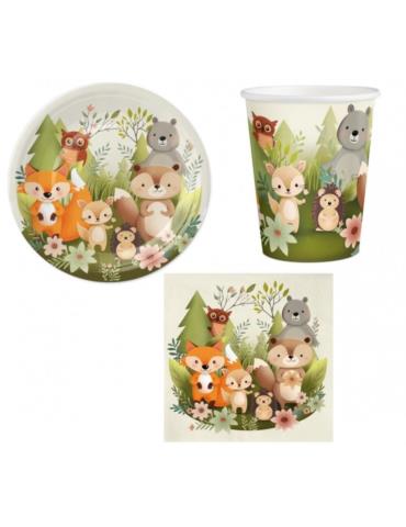 1 Zestaw urodzinowy Leśne Zwierzątka ZWI22 22el.