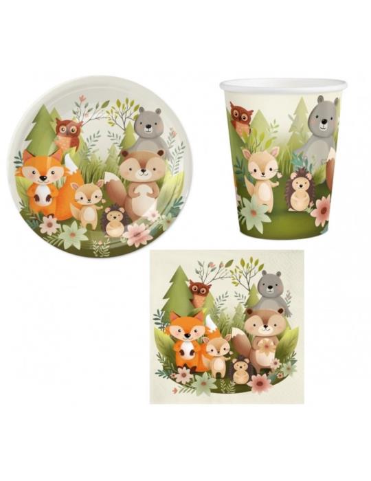 1 Zestaw urodzinowy Leśne Zwierzątka ZWI22 22el.