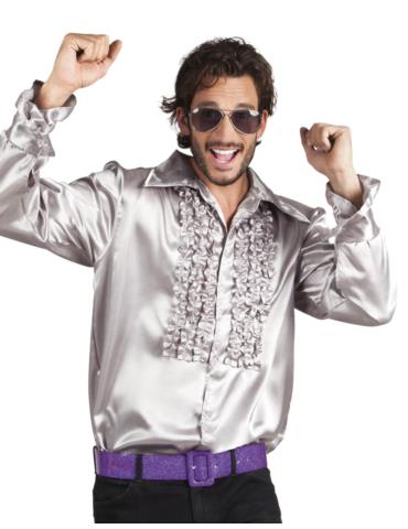 Ad Strój Koszula falbany srebrna02168XL