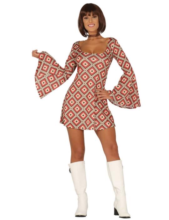 Ad Strój Sukienka Lata 70te 88618BZ M Disco Fever Mini