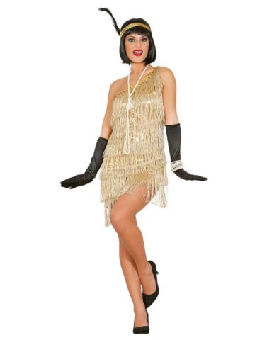 Ad Strój Złoty Lata XXte 84595BZ M 20-te Charleston Prohibicja
