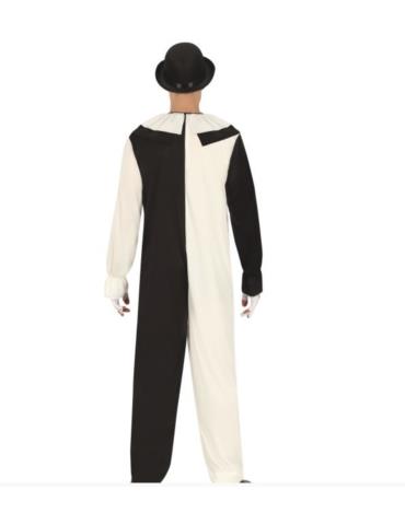 1 Ad Strój Klaun Pierrot 88915BZ L halloween zakrawawiony biało-czarny
