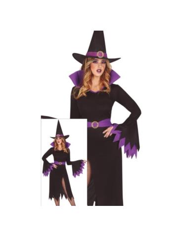 1 Ad Strój Czarownica Fioletowa88923BZ M z kapeluszem Halloween