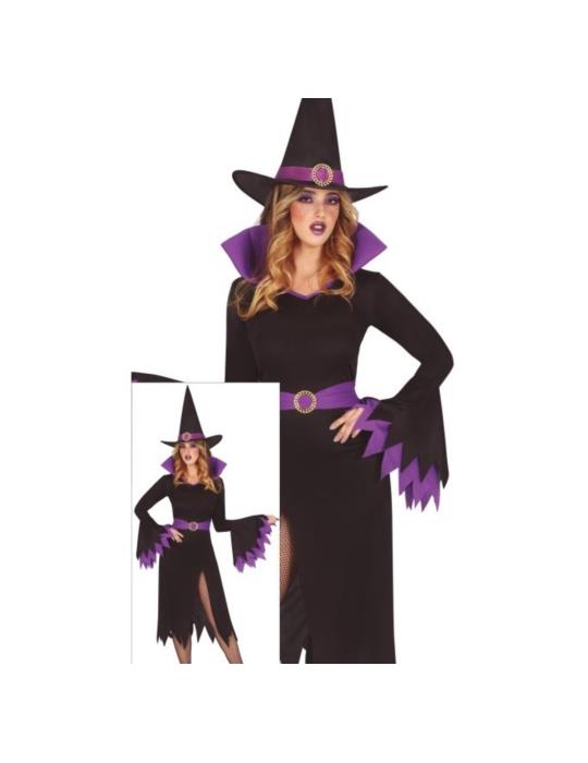 1 Ad Strój Czarownica Fioletowa88923BZ M z kapeluszem Halloween