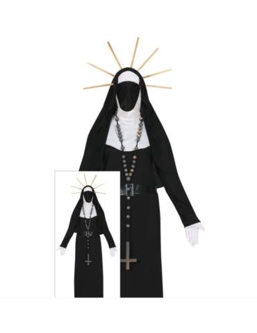1 Ad Strój Zakonnica Halloween 79797BZ M zakryta twarz opaska