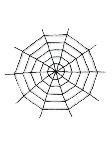 1 Pajęczyna Pluszowa czarna 150cm 136843 Dekoracja Halloween Andrzejki