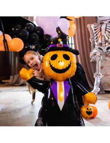 1 Balon foliowy Stojący Pan Dynia 151648 Halloween 155cm Andrzejki