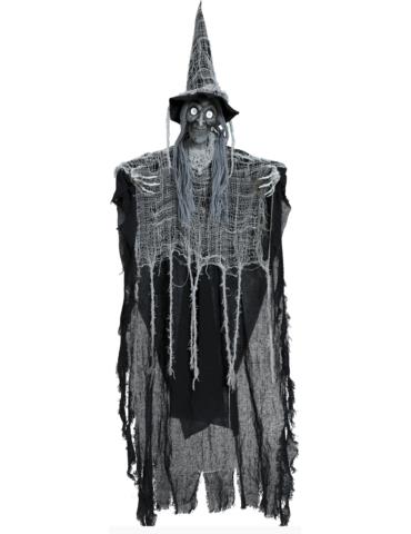 1 Dekoracja Baba Jaga 130cm 24872BZ wisząca czarownica wiedźma halloween