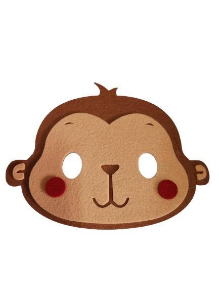 1 Maska Małpka Małpa Filcowa DZD24081 małpki