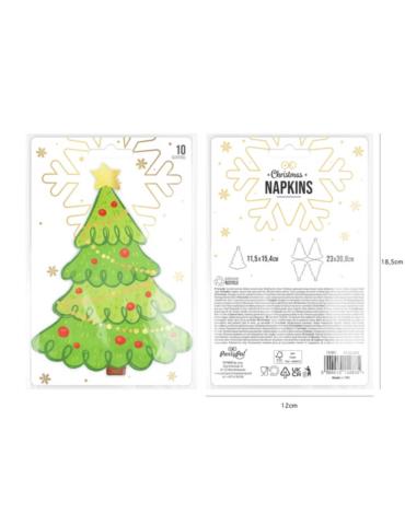 1 Serwetki Świąteczne Choinka 154885 10szt papierowe boże naodzenie