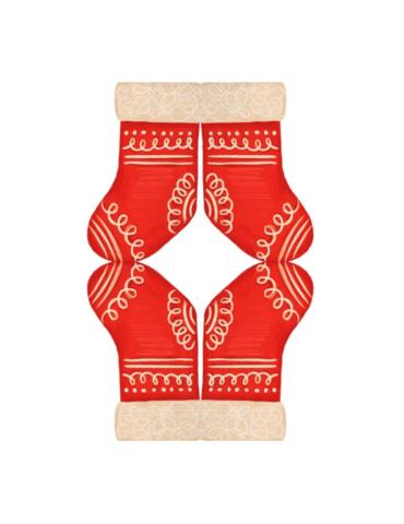 1 Serwetki Świąteczne Skarpeta 153123 10 szt papierowe boże narodzenie