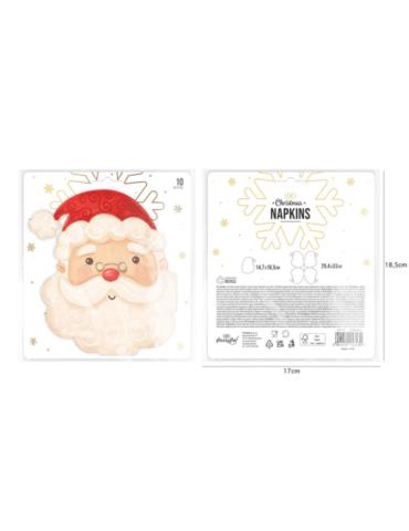 1 Serwetki Świąteczne Mikołaj 153130 10szt boże narodzenie Śwęty Mikołaj